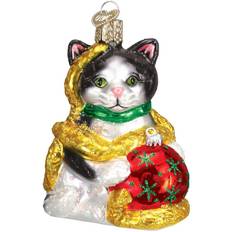 Hanging Figurines Old World Christmas Ornaments: Holiday Kitten Figurine