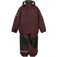 Verstärkung an den Knien Regenbekleidung Mikk-Line Recycled PU Rain Set - Decadent Chocolate (33151)