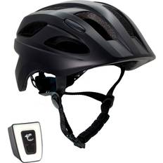 Crazy Safety Cascos de ciclismo Crazy Safety Casco De Bicicleta Negro Swat Para Niños De Años 54-58cm Con Luz Led Roja Integrada Recargable Por Usb. Testado Y Homologado Según En 1078