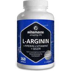 Kapseln Aminosäuren Vitamaze L-arginin 750 mg + Piperin 360