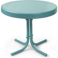 Blue Outdoor Side Tables Crosley Retro Metal Outdoor Side Table