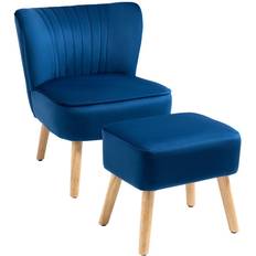 Armchairs Homcom Velvet Armchair