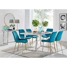 Furniturebox Blue Kylo Dining Set