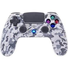 Trade Invaders Wireless Controller White Camo Gamepad Sony PlayStation 4