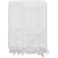 Bloomingville Niccoline Plaid Tæppe Brun, Naturfarvet, Hvid
