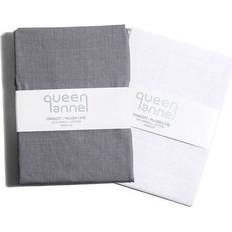 Queen Anne Hemtextil Queen Anne 50x60 Örngott Grå, Vit (60x50cm)