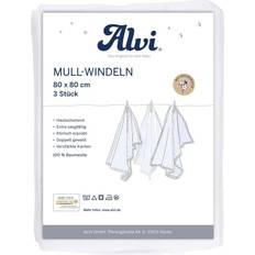 Alvi Babydekens Alvi Gaasluiers 3-pack wit 80 x 80 cm Wit 80x80 cm