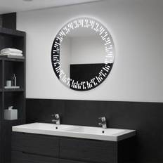 vidaXL Bathroom LED Mirror 80 cm Silver