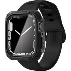 Bildschirmschutz Spigen Tough Armor Apple Watch Series 9/8/7 Hülle mit Panzerglas 9H 45mm Schwarz