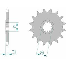 60 % Pneus de moto Pignon Acier Standard 94119-11 420