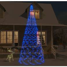 Blu Illuminazioni dell'asta della bandiera vidaXL Albero Di Natale Pennone Blu 1400 LED 500 cm Decorazione