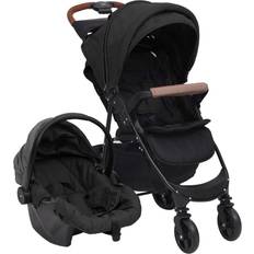 VidaXL 5-punktssele Barnvagnar vidaXL 3-in-1 Kinderwagen Anthrazit