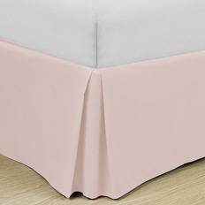 Pink Valance Sheets Swift Home Double Brushed Microfiber Pleated Easy Fit Bed Skirt Ultra Soft Valance Sheet Pink