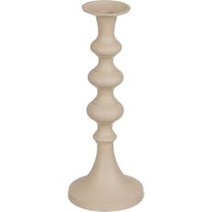 Blanco Candelabros BigBuy Home Portavelas 13 x 13 x 33 cm Aluminio Crema Candelabro