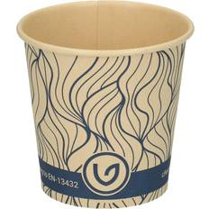 Papkrus 100 stk Verive Verive kaffebæger 10 cl Ø62mm brun/blå 50 stk