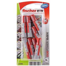 Materiales de construcción Fischer Duopower Set de tacos 10 mm 50 mm Nylon