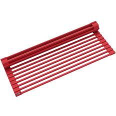 Red Dish Drainers Kraus Multipurpose Rack Mat Red KRM-10RD Dish Drainer