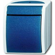 Blau Wandschalter Busch-Jaeger Taster Schliesser, AP 2621 W-53