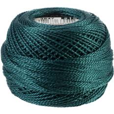 Turquoise Yarn DMC Pearl Cotton Ball Size 8 87yd-Dark Teal Green