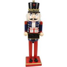 Nutcrackers on sale Northlight 14" Wooden with Christmas Countdown Sign Nutcracker