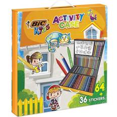 Bic Kids Activity Case 24 Colouring Pencils/24 Felt Pens/16 Crayons and 36 Colouring Stickers