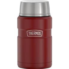 Stainless steel thermos bottle Thermos 24-Ounce King Vacuum-Insulated Jar, Matte Red Food Thermos