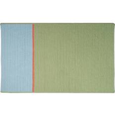 Green and black rug Colonial Mills Vecina Farmhouse Style Braided Doormats Blue, Green, Black, Red