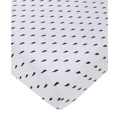 NoJo Lightning Bolt Black and White Nursery Fitted Crib Sheet