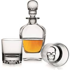 Caraffe per Whiskey Godinger Skull Decanter and Set of 2 Double Old-Fashioned Glasses Caraffa per Whiskey 3pcs