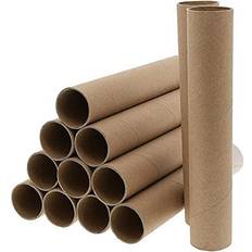 Brown Silk & Crepe Papers Brown Paper Cardboard Craft Tube Rolls 12 Pack