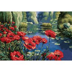 Needlepoint Dimensions Needlepoint Kit, Lakeside Poppies, 16" x 11"