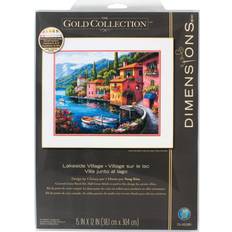 Dimensions/Gold Collection Counted Cross Stitch Kit 15"X12"-Lakeside Village 16 Count