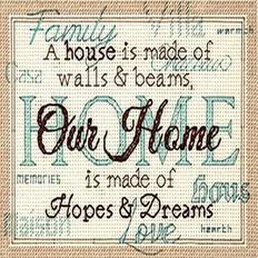 Dimensions Dimensions Needlecrafts Craft Kits 'Home' Cross-Stitch Kit