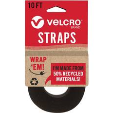 Hook & Loop Fasteners Velcro 1" x 10' Strap Hook & Loop Fastener, Black VEL-30188-USA Black