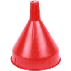 Funnels Wirthco King 32002 Red Safety Polyethylene 2 Quart Funnel w/ 60 Micron Filter Screen - Lot of 16 Funnel