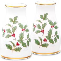 Gold Spice Mills Noritake Holly and Berry Gold Salt Spice Mill