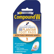 Foot Plasters Compound W One Step Plantar Pads 20 Ea