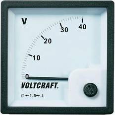 Black Power Consumption Meters Voltcraft Analogue Panel Meter 40V Moving Coil