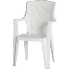 Sillas Colgantes de Exterior ProGarden Silla Resina Ratan Respaldo Alto Blanco Eden 60x62x89 cm