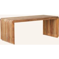 Teck Bancs de Jardin HKliving Slatted 96 cm Teck Naturel - Bois Naturel Banc de Jardin