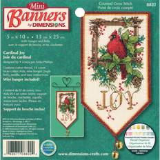 Yarn & Needlework Supplies Dimensions Banners Cardinal Joy Mini Counted Cross Stitch Kit 10 Long