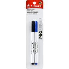 Singer QuiltPro Permanent Fabric Marking Pens Fine-Black & Blue 2/Pkg