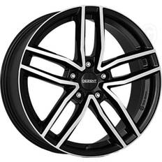 17" - 5/108 - 7,5" Autofelgen Dezent tr Black front polished 7.5x17 5x108 ET48