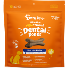 Zesty Paws All-in-One Dental Bones for Large Dogs 8 Large Bones
