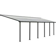 Attrezzature per tetti Palram Grigio Pergola Addossata In Alluminio 3X9.2 m Grigio