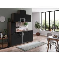 Respekta Cuisine Kitchenette Single Chêne York Noir Oliver 180 cm