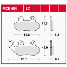 TRW Lucas MCB684 Scheibenbremsbelag, Organisch
