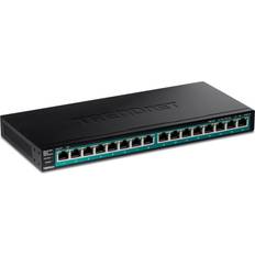 Poe switch 16 Trendnet 16-Port Gigabit PoE+ Switch 16 x 120W Up to 30W 1U 19 Rackmount Brackets