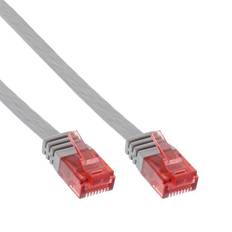 InLine Flat Patch Cord UTP Cat.6 0.5m Grey Cable De Red Gris 0.5m