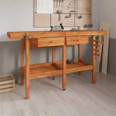 vidaXL Workbench with Drawers and Vices 162 x 62 x 83 cm